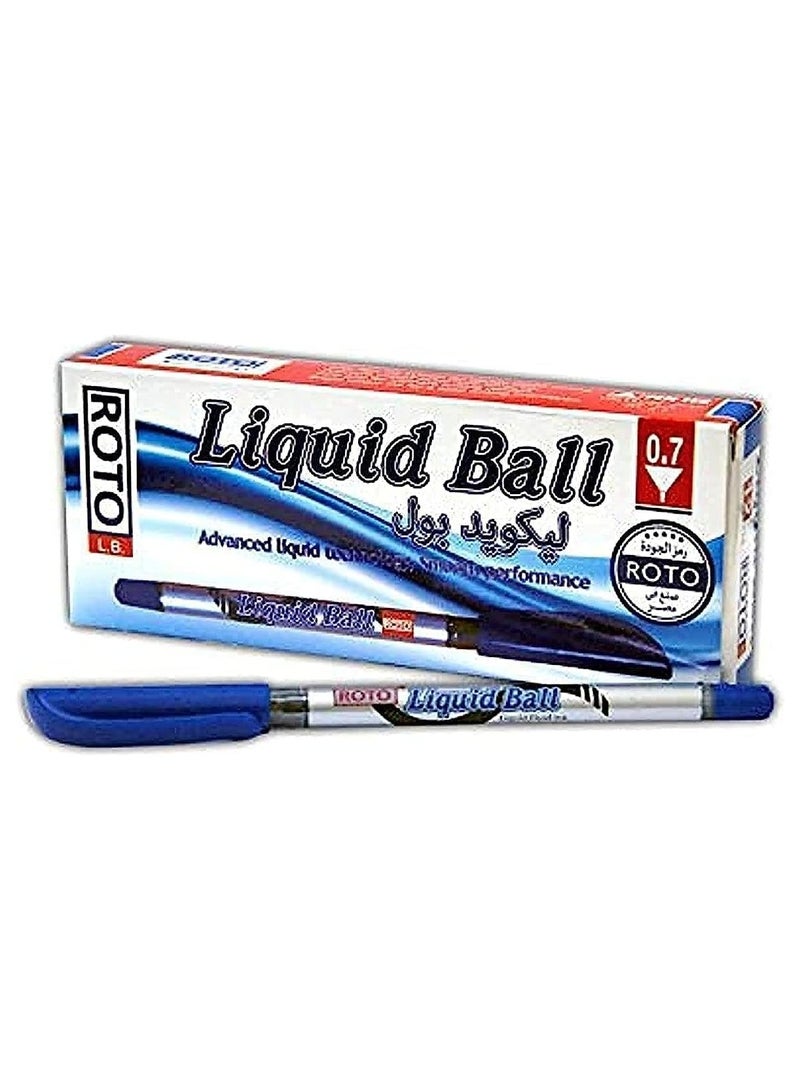 Roto Set of Roto Liquid ball Blue color 24 Pens