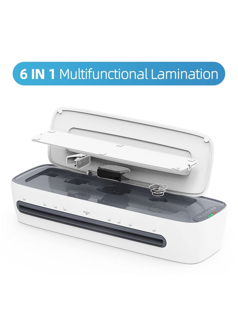 OSMILE Upgraded 1 Min Fastest Warm-Up Laminating Machine, 9 Inch for A4/A5/A6 Laminator Machine,9 in 1 Thermal Laminator for Home Office School Use，Paper Trimmer,Corner Rounder (With Laminating Pouche - Image 4