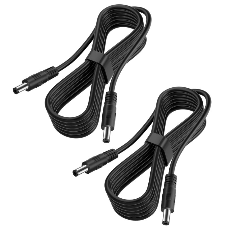 SIOCEN كابل تمديد DC ذكر إلى ذكر 2-Pack 5.5mm x 2.1mm، كابل تمديد طاقة DC 12v لكاميرا الأمان، DVR مستقل، شريط LED، سيارة، CCTV IP مراقبة، محول توصيل 5v 9v 24v 12 فولت 3FT 6FT - Image 5