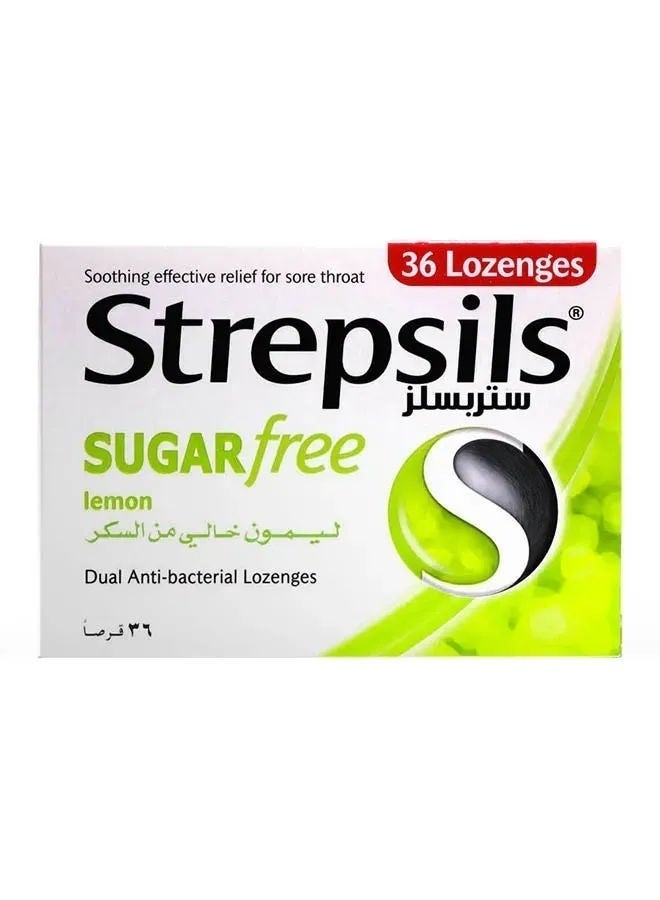 Strepsils أقراص خالية من السكر، ليمون - 36 حبة