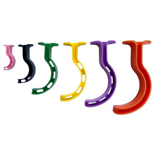 Kemp USA Berman Oral Airway 6 Piece OPA Kit Color Coded Dual Channel Polyethylene Disposable Single Patient Use Reinforced Bite Block Emergency Airway Management Set - Image 1