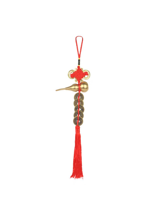 Extreme Space Jidukongjian Wudiqian Brass Wudiqian Pendant, Threshold-opening Ornament, 7cm Full Copper With Gold Rim Gourd-shaped Pendant - Image 5