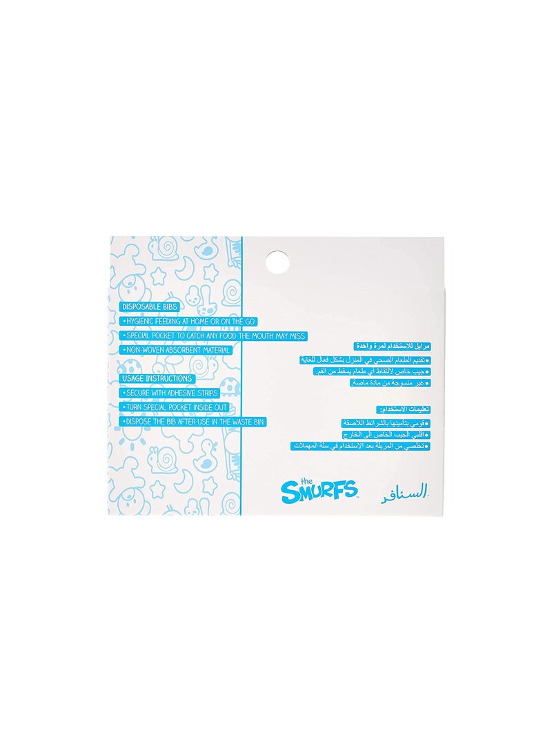 THE SMURFS Smurfs Smurf Box Of 20 Disposable Bibs Pack 3 60Counts, Baby Bibs, Infant Travel - Image 2