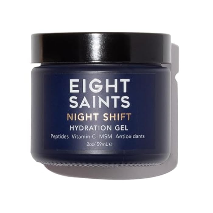 Eight Saints Night Shift Anti-Aging Gel Face Moisturizer, Natural and Organic Anti Wrinkle Night Cream Gel For Face To Reduce Fine Lines and Wrinkles, 2 Ounces - Image 1