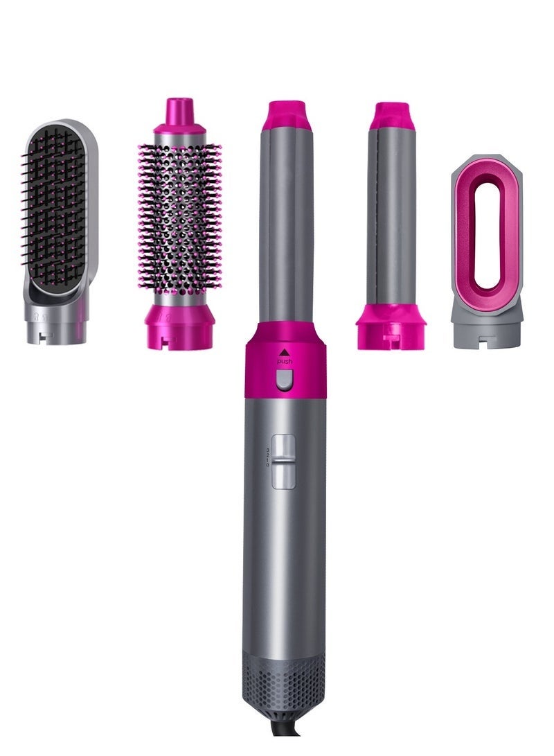 فرشاة تجفيف الشعر بالهواء الساخن 5 في 1 - أداة تصفيف قوية بقوة 1000 واط - مجفف شعر، ومكواة فرد، ومجعد، ومكثف في جهاز واحد - تصفيف احترافي لجميع أنواع الشعر - Image 1
