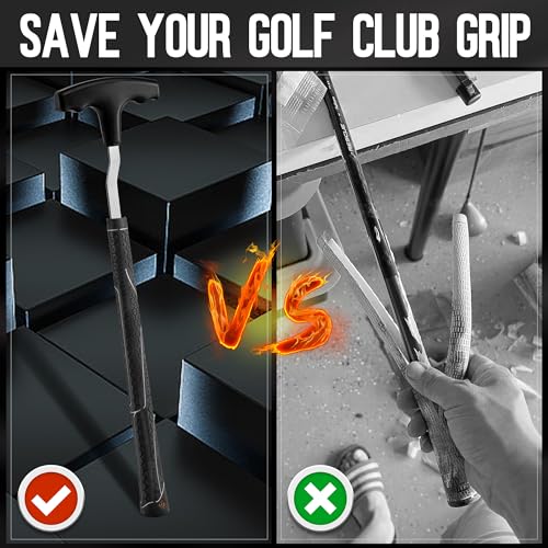 RunNico 12.5'' V-Shaped Golf Grip Removal Tool,Grip Remover Saver Gripping Kit,Golf Grip Tool,Standard Length Swinging Grips Golf Grip Remover Kit - Image 5