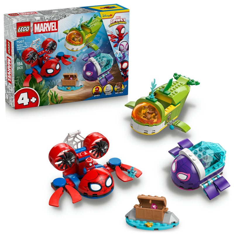 LEGO Marvel Spidey: Underwater Vehicles Building Toy 11207 (Age 4+, 154 Pieces) - Image 1