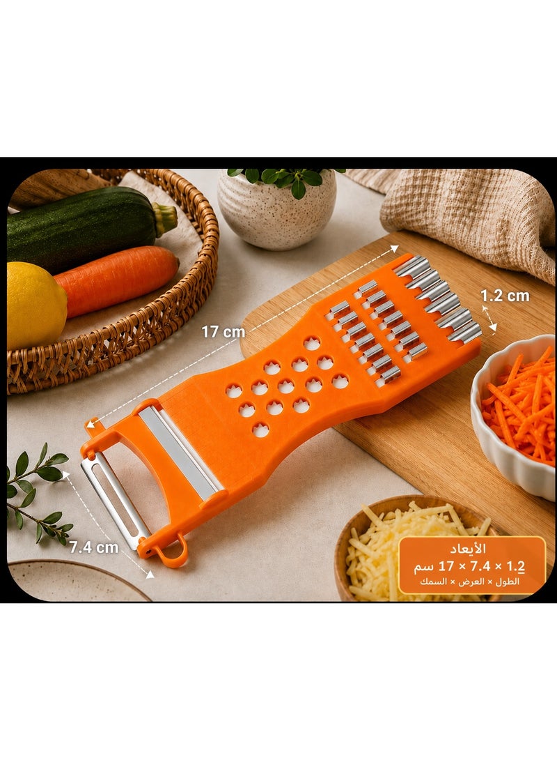 NZONE STORE Multi-Purpose Vegetable Grater, Slicer & Peeler with Stainless Steel Blades for Potatoes, Carrots, Cucumbers and Food Preparation – 17 × 7.4 × 1.2 cm - Image 3