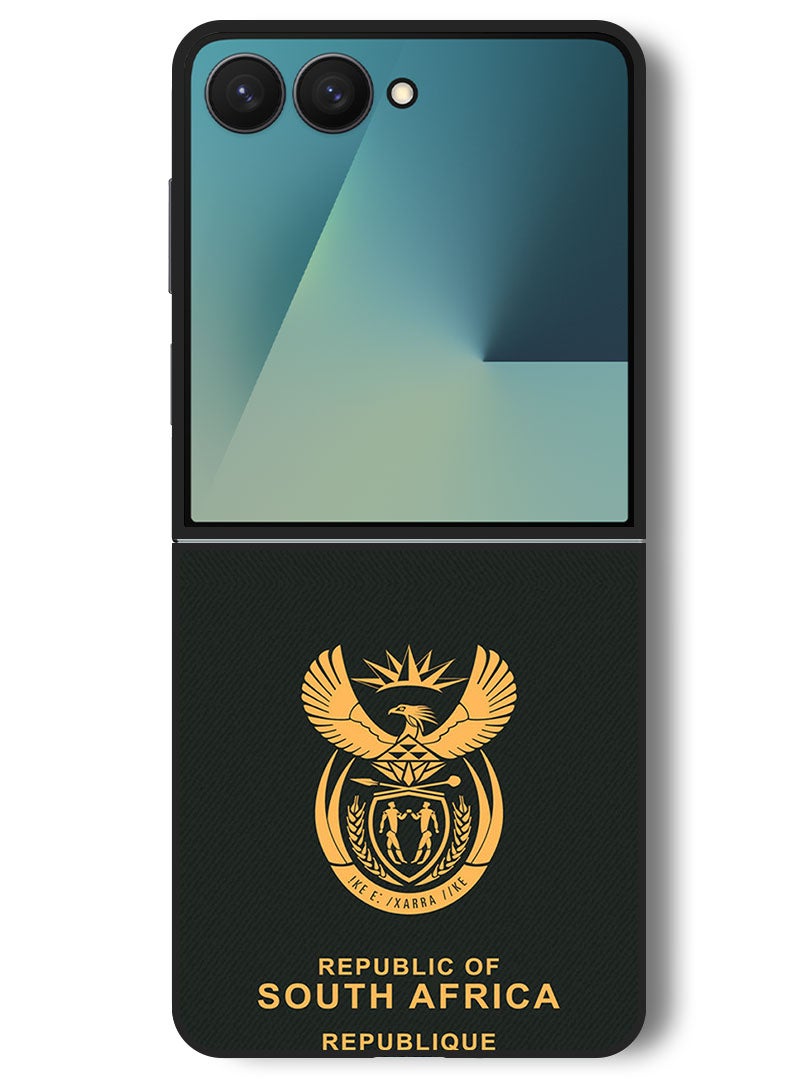 Theodor Case Compatible with Samsung Galaxy Z Flip 7 - 6.9 Inch Protection Shockproof Bumper Cover South Africa Passport - Image 1