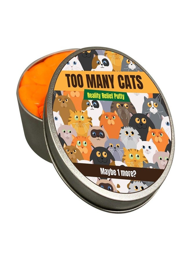 جير أوت معجون القطط الكثيرة - هدايا مضحكة لمحبي القطط - معجون تخفيف التوتر من Crazy Cat Lady - هدايا قطط لمحبي القطط - هدايا مضحكة بموضوع القطط - هدية لمحبي القطط - معجون العلاج البرتقالي - Image 4