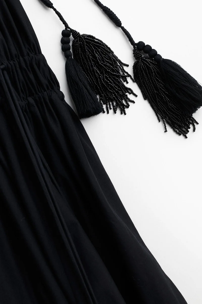 H&M Drawstring-detail halterneck dress