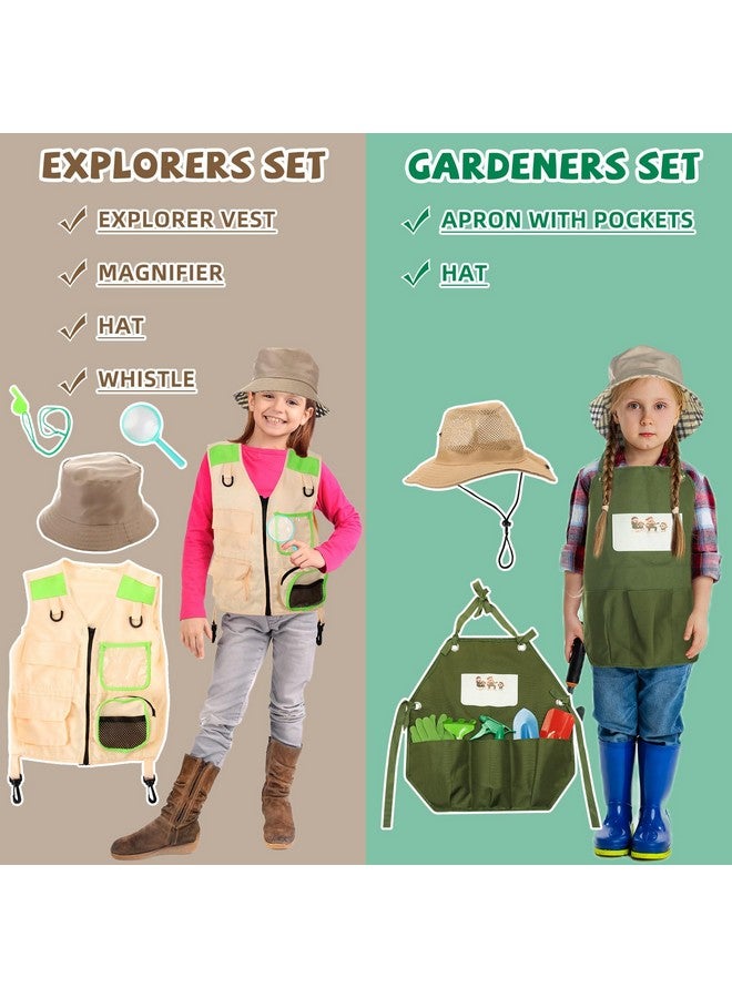 Vicenpal 8 Sets Pretend Play Kids Costumes Set Christmas Gifts Washable Chef Construction Policeman Fireman Costumes Doctor Astronaut Costumes For Boys Toddler Girls Kids - Image 4