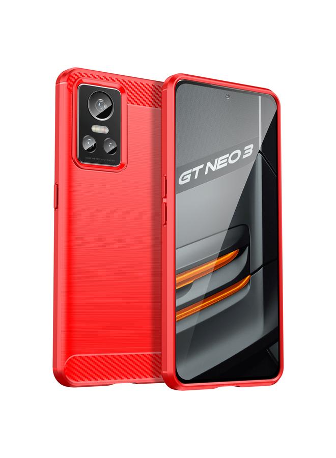 S-TOP Case For Realme GT Neo3 Brushed Texture Carbon Fiber TPU Phone Case - Image 1
