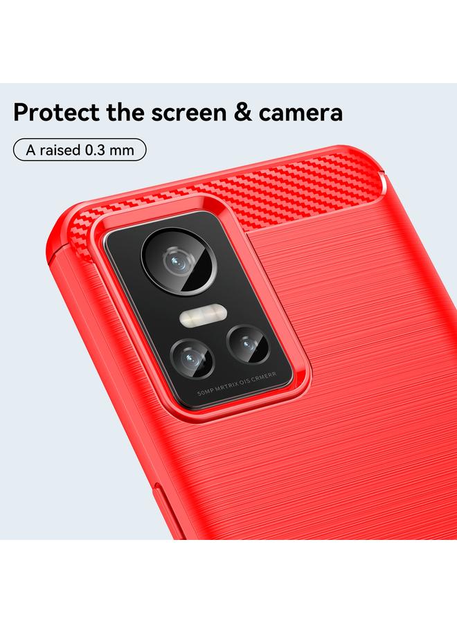 S-TOP Case For Realme GT Neo3 Brushed Texture Carbon Fiber TPU Phone Case - Image 5