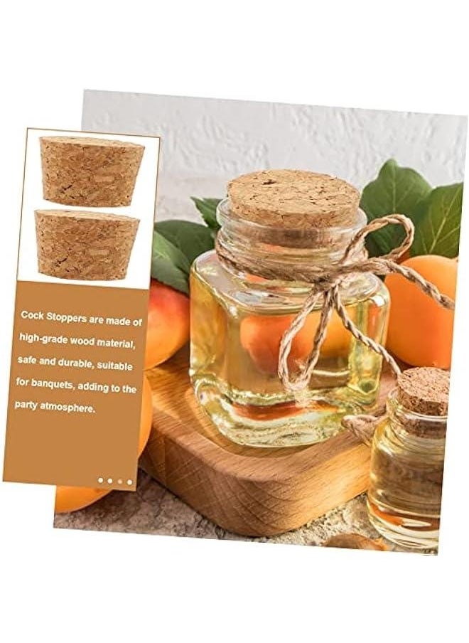 Generic 30pcs Glass Bottle Cork Small Corks Diy Cork Corks for Crafts Mini Corks Bottle Stoppers Bottle Caps for Crafts Multifunctional Cork Wine Bottle Sealing Cover Wine Cork Wood Plugs  - Image 3