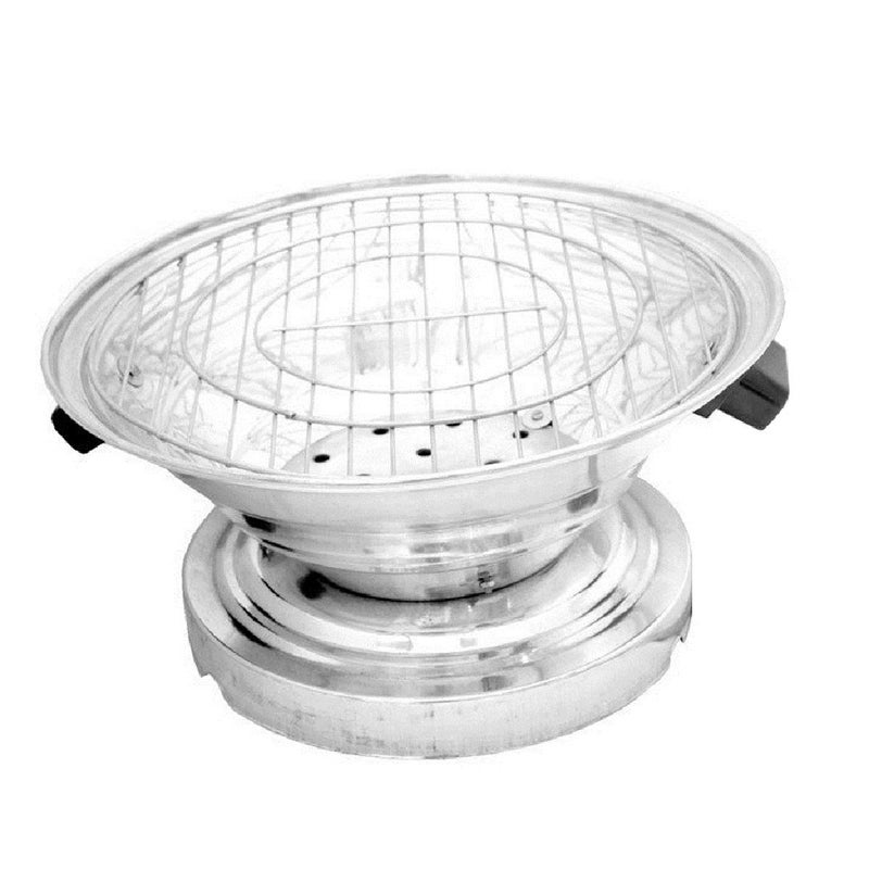 Kuber Industries Kuber Industries Aluminium Multi Purpose Oven Gas Tandoor Barbeque GrillerBatiPizza Maker Set of 1 Pc Code02 Silver Standard TANDOORVA02  - Image 2