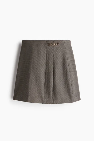 H&M Metal-Detail Mini Skirt