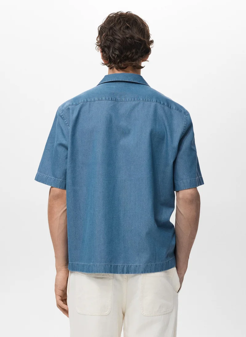 Mango Man 100% cotton denim shirt