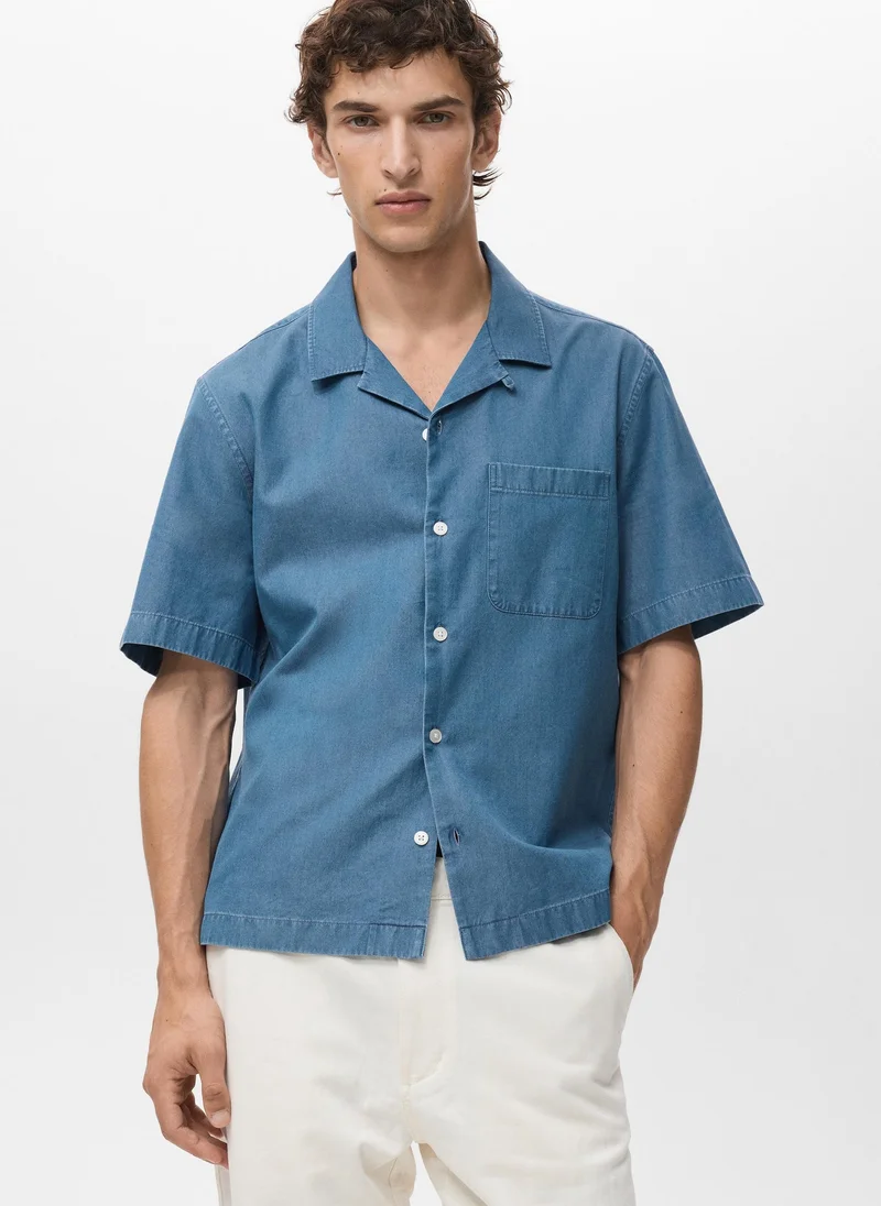 Mango Man 100% cotton denim shirt