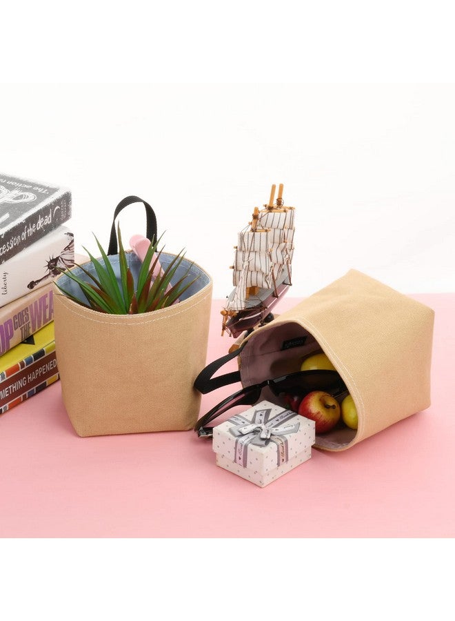 CM سلة تعليق صغيرة CM، حقيبة تخزين صغيرة، سلة ديكور للتخزين على الحائط والباب، سلة قابلة للطي، 2 قطعة - Image 3