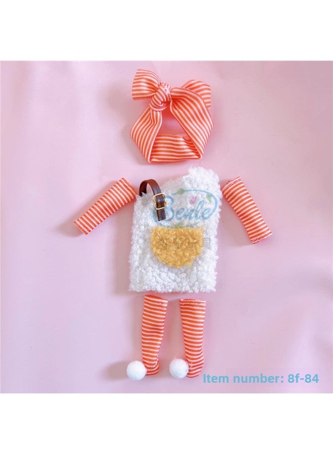 16-17cm Ob11 Doll Clothes Set 8 Bjd Doll Dress Dress 6 Inch Cute Clothes Uniform