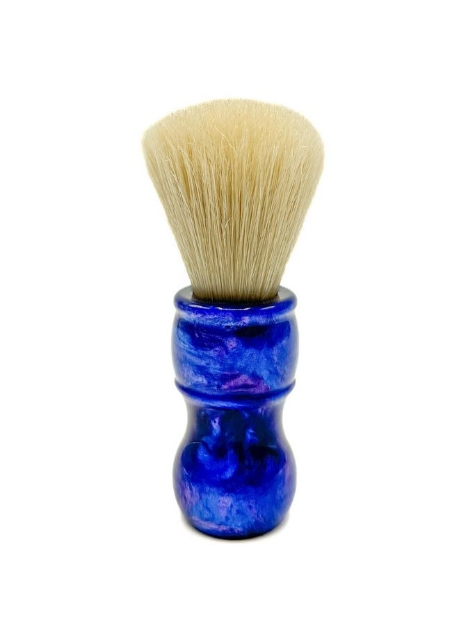 Parker Safety Razor , The Big Blue Boar, Deluxe Iridescent Blue Handle Boar Shaving Brush & Stand  - Image 2