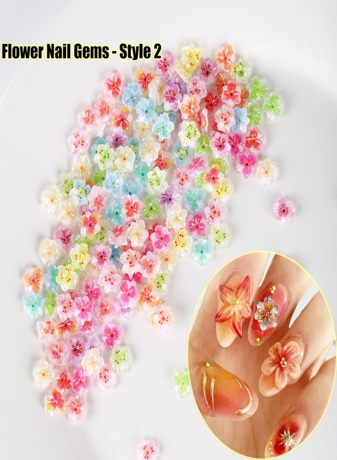 KACHIMOO 100Pcs Flower Nail Art Charms 3D Flowers for Nails Random Style Colorful Hibiscus Nails Hawaii Nail Rhinestones Resin Nail Gems for Women Nail Design - Image 4
