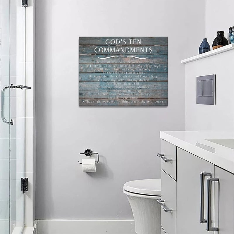 Tijuboni God's Ten Commandments Canvas Wall Art - Image 5