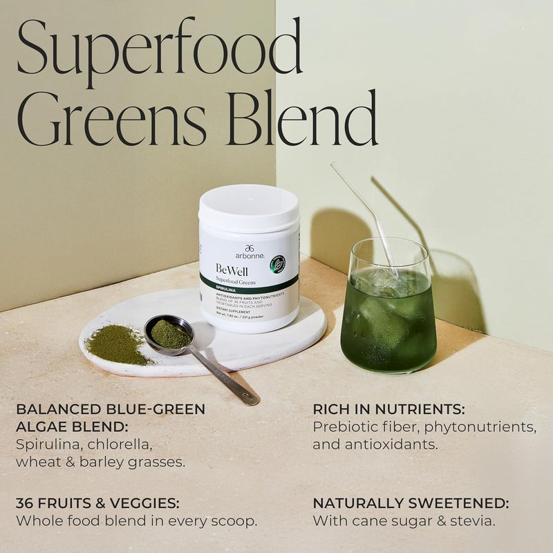 Arbonne BeWell Superfood Greens Powder  Health Supplement Powder Made from a Variety of Fruits and Vegetables Organic Green Juice Supplement 78 oz - Image 2