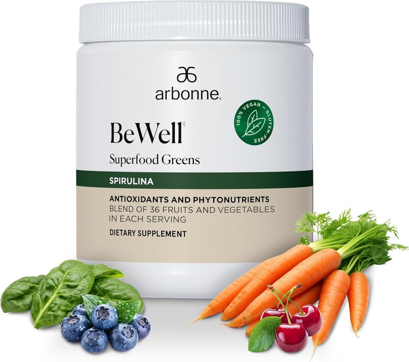 Arbonne BeWell Superfood Greens Powder  Health Supplement Powder Made from a Variety of Fruits and Vegetables Organic Green Juice Supplement 78 oz - Image 1