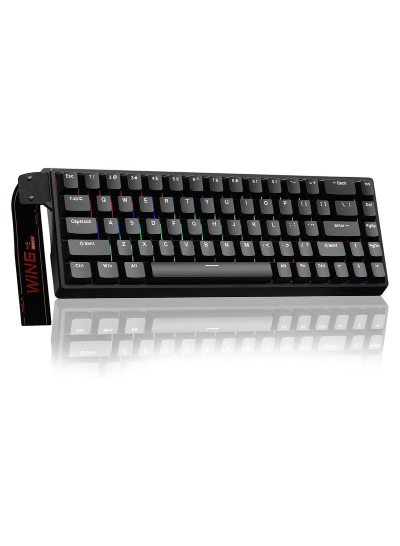 AULA AULA WIN68 HE Mechanical Gaming Keyboard 60%, Hall Effect Magnetic Switch, Rapid Trigger Mode Adjustable Actuation, 8000Hz Polling Rate, RGB Backlit Wired Keyboard for Laptop/PC Gamer  - Image 1