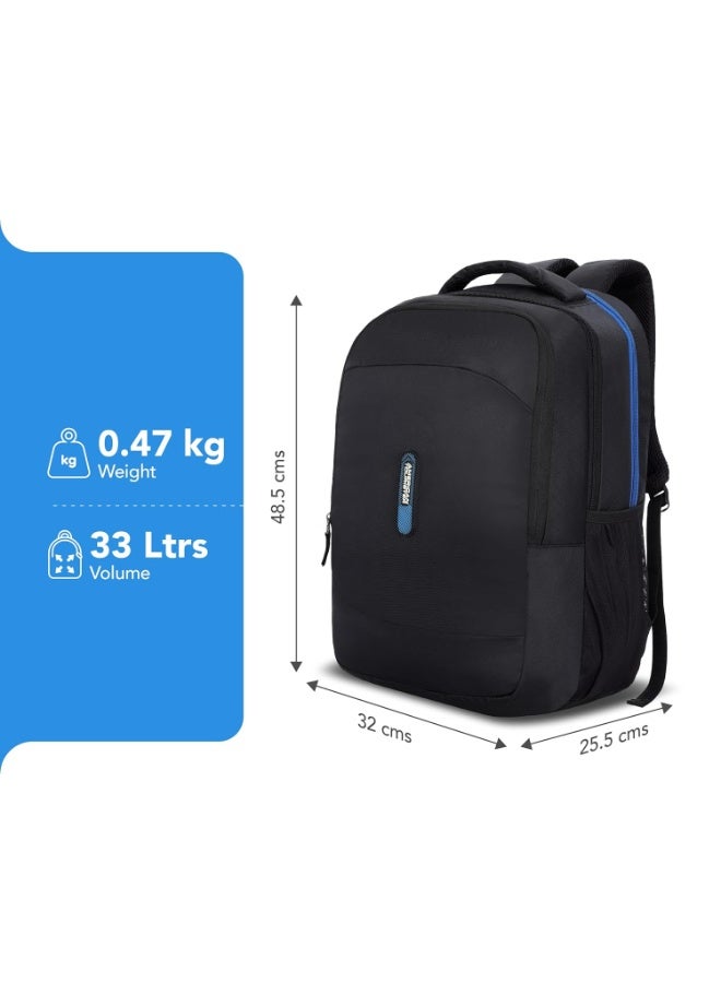 American Tourister Dolph+ 01 Laptop Backpack, 33L & 17" Inch Laptop Compartment, front organiser, bottle holder Backpack Bag For Man And Women, Black - Image 3