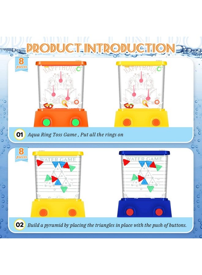 Zhanmai Zhanmai 16Pcs Handheld Water Games Mini Arcade Fish Ring Toss Basketball, Water Ring Toss Handheld Toys for Kids Adults, Retro Games for Beach Toy Party - Image 4