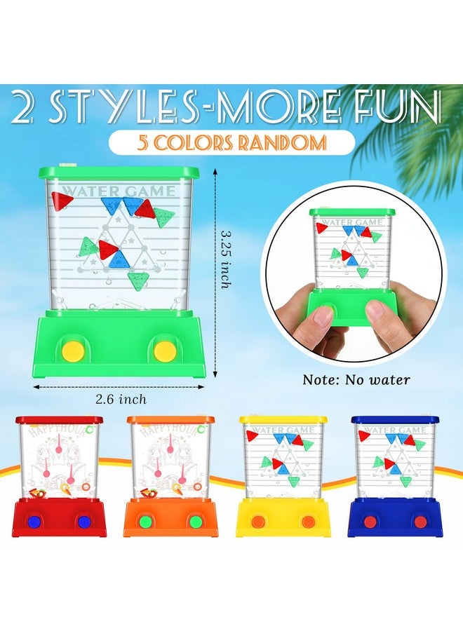 Zhanmai Zhanmai 16Pcs Handheld Water Games Mini Arcade Fish Ring Toss Basketball, Water Ring Toss Handheld Toys for Kids Adults, Retro Games for Beach Toy Party - Image 2