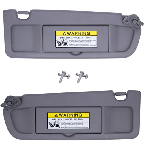 NHILES Atlas Gray Left &Right Side Sun Visor Compatible with Honda Civic 2006 2007 2008 2009 2010 2011 Replaces# 83230-SNA-A01ZA 83230-SNA-A01ZB - Image 1