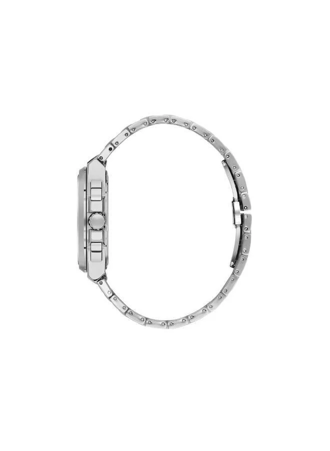 Daniel Klein Men's Stainless Steel Silver Alloy Case Analog Dark Blue Round Sunray Dial Japanese Quartz Exclusive 50 Meters Water Resistant