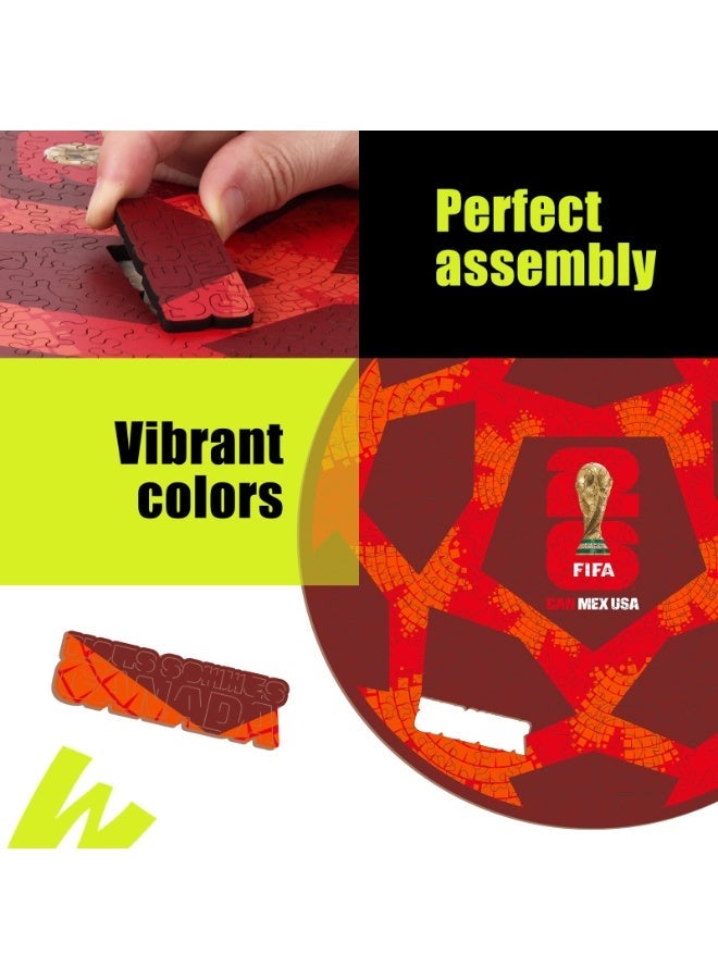 FIFA World Cup Official FIFA World Cup 2026 Wooden Puzzle – Canada Soccer Ball – 200 Pieces | Licensed Gift for Fans - Image 3
