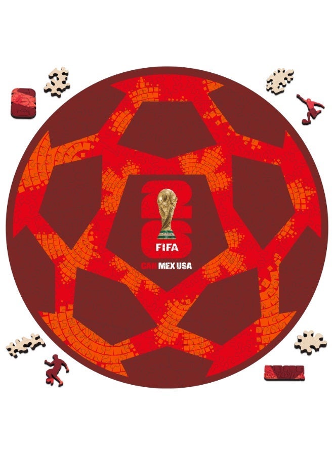 FIFA World Cup Official FIFA World Cup 2026 Wooden Puzzle – Canada Soccer Ball – 200 Pieces | Licensed Gift for Fans - Image 1