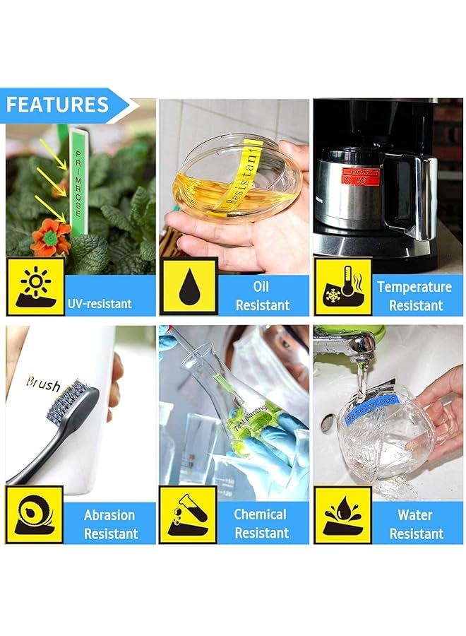 erorex Tze 251 Label Tape For Brother Tze251 Tz251 Tape 0.94 Inch 26.2Ft 24Mm 8M Aze251 Black On White 4 Pack - Image 3