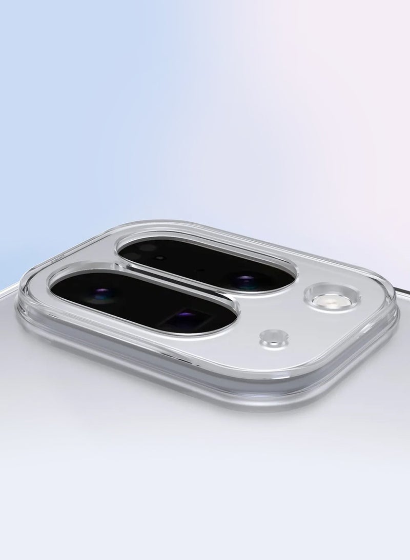 Crystal Clear TPU Fold Case for Google Pixel 10 Pro with Screen Protector - Built-in Strong Magnetic Ring Stand - Anti-Yellowing Crystal Slim Phone Cover - Image 5