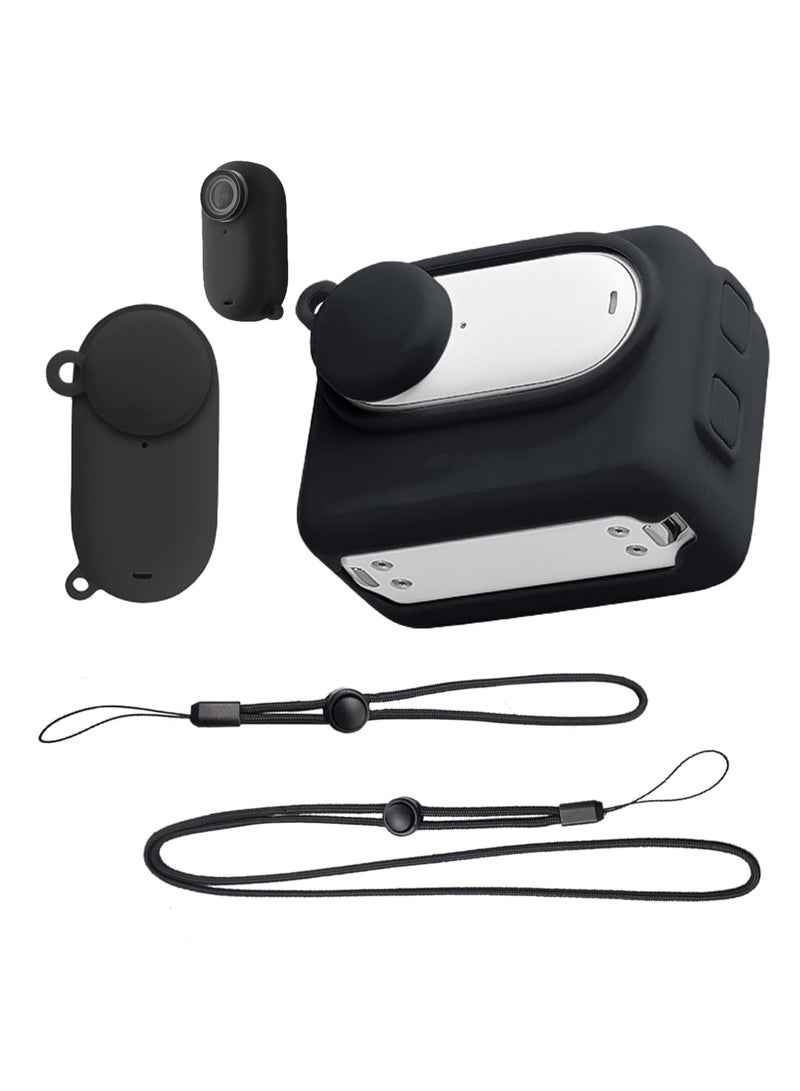 Rubber Sleeve Protection Accessories for Go3 Action Camera, Silicone Cover for Scratch Fingerprint Dust, Protection Comprehensive Anti-Seismic Anti-Scratch Design(Black) - Image 1