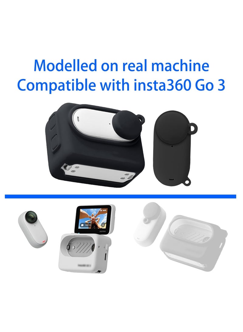 Rubber Sleeve Protection Accessories for Go3 Action Camera, Silicone Cover for Scratch Fingerprint Dust, Protection Comprehensive Anti-Seismic Anti-Scratch Design(Black) - Image 3