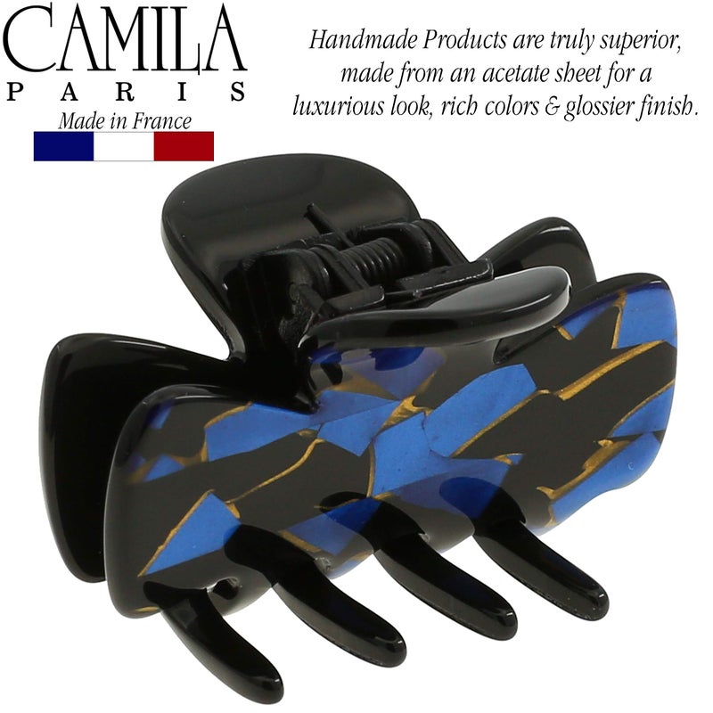 Camila Paris CP2439 French Hair Clip for Women, Large Blue, Handmade Girls Hair Claw Clips Jaw Fashion Durable and Styling Hair Accessories for Women, Strong Hold No Slip Grip, Made in France - Image 5