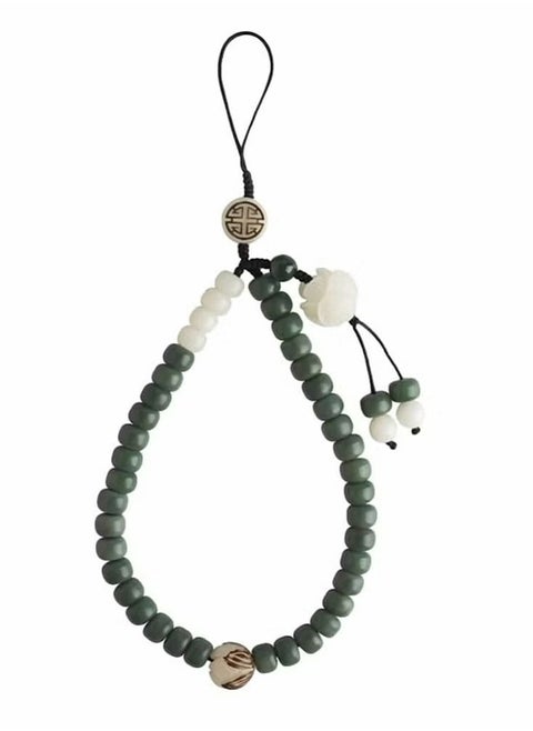 White Jade Bodhi Mobile Phone Chain, Natural Linden Root Mobile Phone Lanyard for Men and Women, Chic Phone Chain Pendant Creative Mobile Phone Pendant Rope Hanging Rope Decor