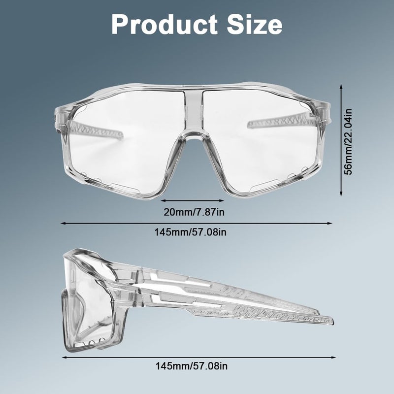 STHIRA Sports Sunglasses Fashion Photochromic Riding Sunglasses Adaptive Cycling Glasses UV400 Protection Streamlined Unisex Outdoor Bike Sunglasses with Storage Case for Running, Hiking, Cycling - Image 2