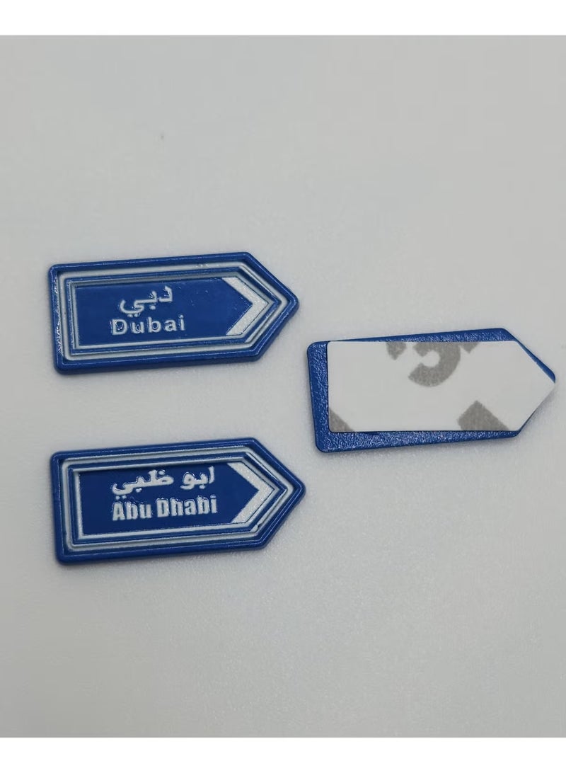 Generic Dubai and Abu dhabi Road sign mobile Sticker - Premium Quality Metal for Mobile, Cars, Laptops, and Accessories  - Image 4