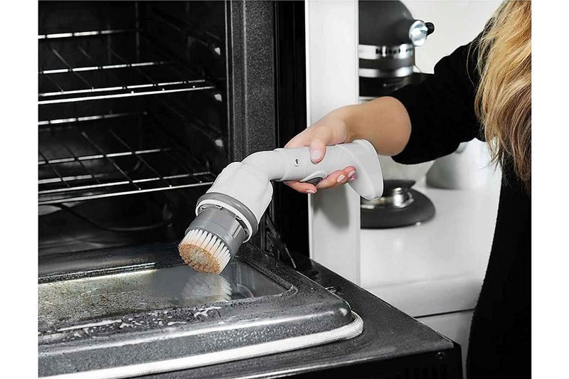 Whitecloud TRANSFORMING HOMES Whitecloud TRANSFORMING HOMES® Rechargeable Electric Spin Scrubber Multipurpose Power Cleaning for Bathroom Kitchen and Beyond (B 811-9, Grey) - Image 4