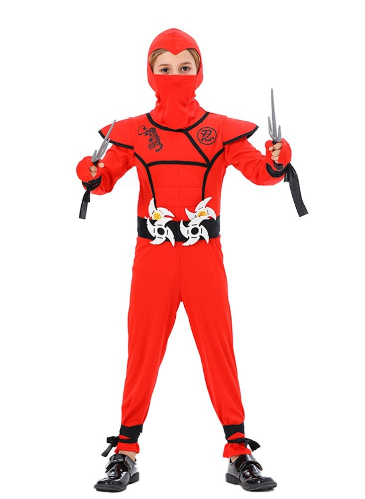 Al Aoyama Creations Ninja Costume for Kids, Deluxe Ninja Costume for Boys Dress Up  - Image 1