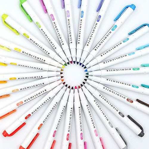 YOOUSOO 25 Pack Pastel Highlighters Assorted Colours, Dual Tip Bible Highlighter, Chisel Tip Mild Highlighters No Bleed Fluorescent Highlighter Pens for School Student Office Journals - Image 4