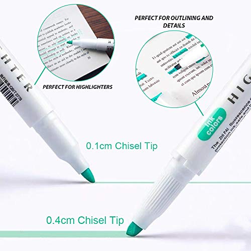 YOOUSOO 25 Pack Pastel Highlighters Assorted Colours, Dual Tip Bible Highlighter, Chisel Tip Mild Highlighters No Bleed Fluorescent Highlighter Pens for School Student Office Journals - Image 5